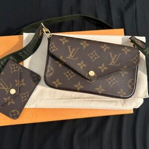 Louis Vuitton Felicie Strap & Go Handbag Monogram Canvas